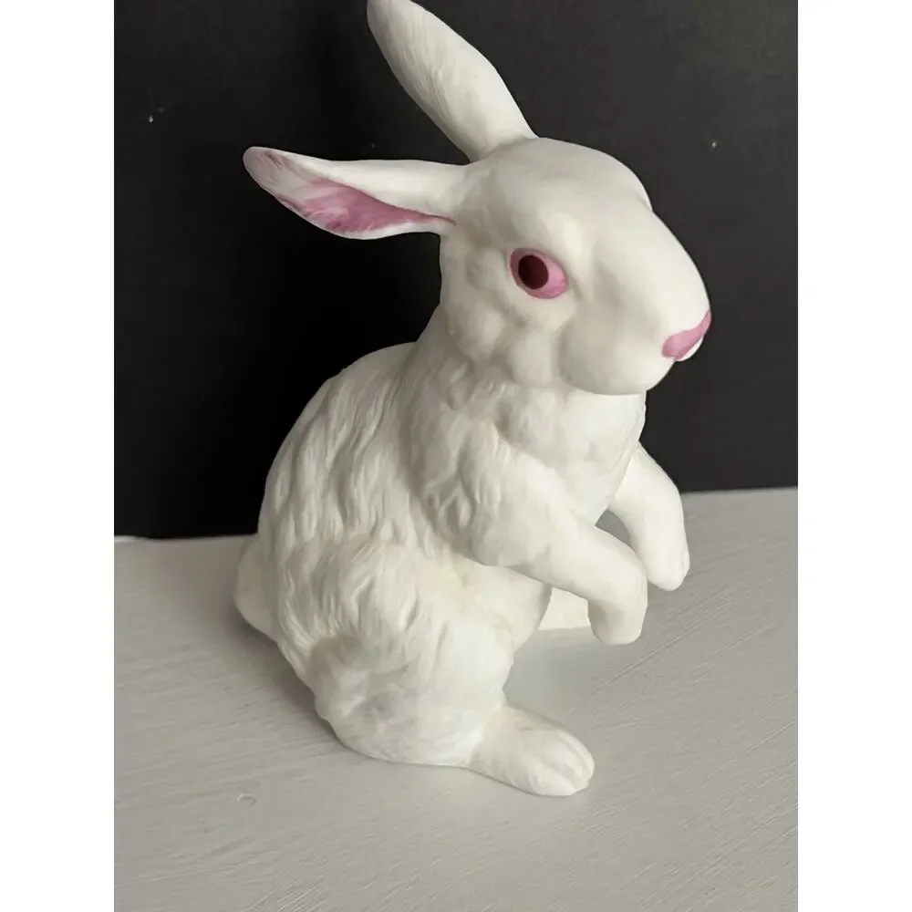 Bunny Rabbit Porcelain Figurine Andrea By Sadek Vintage Signed Japan Cottage